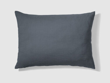 merci washed linen pillowcase petroleum blue  