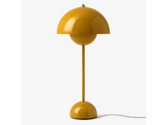 MidCentury Metal Bullet Shade Yellow Gooseneck Desk Lamp portrait 17