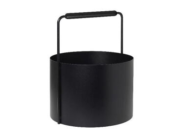 ashi firewood basket black handle 1  