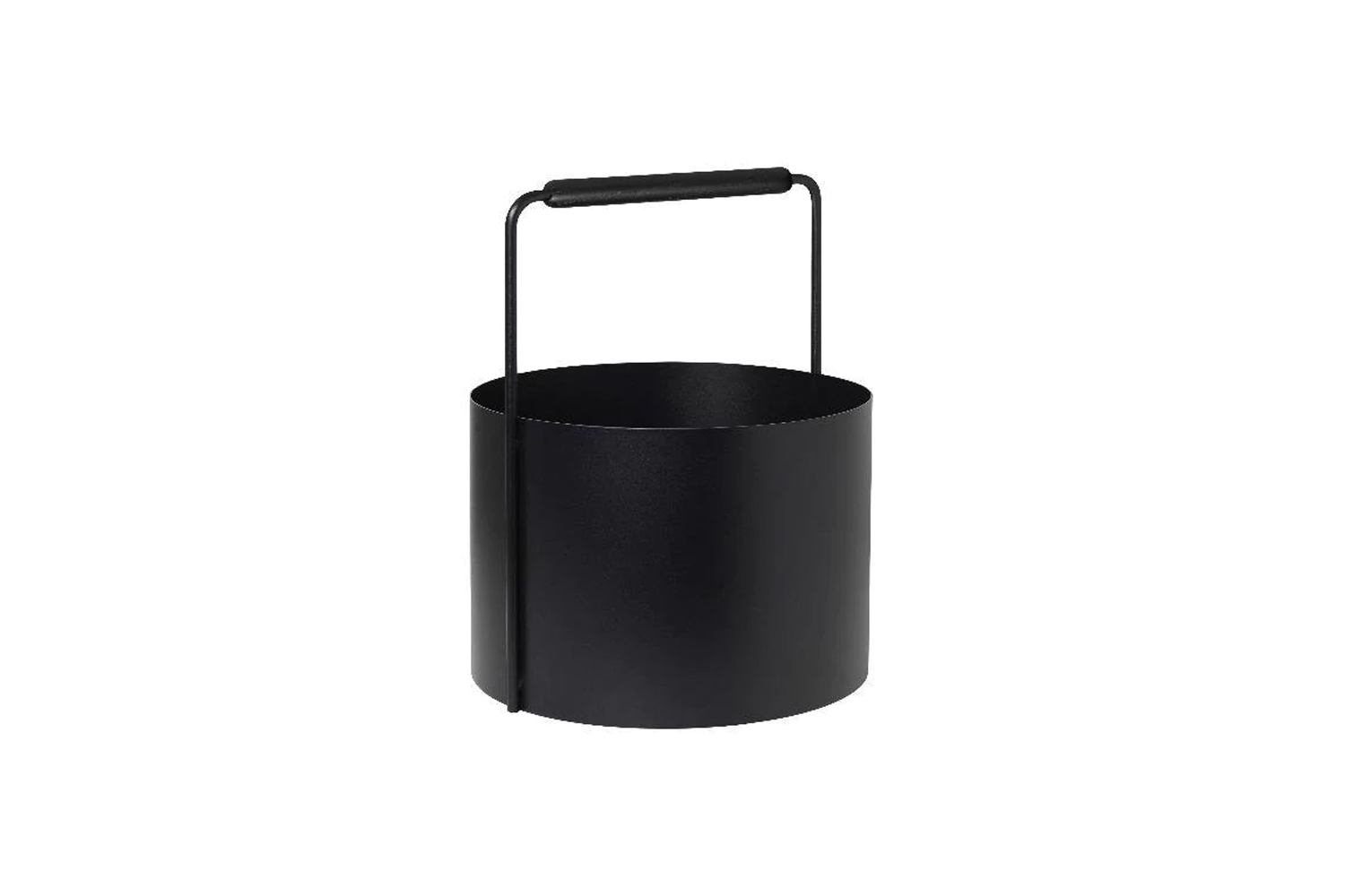 the blomus ashi firewood basket with a black handle is \$\279.99 at burke decor. 10
