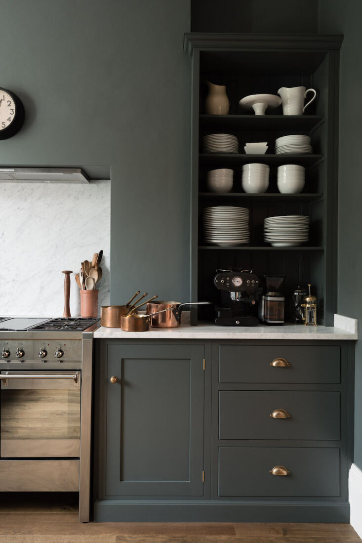 a niche in the wall becomes a recessed coffee setup in this devol design. note  12