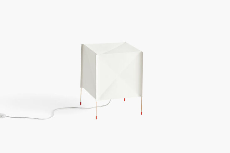 similar to the table lamp by the bed, the hay paper cube table lamp is \$\1\23. 13