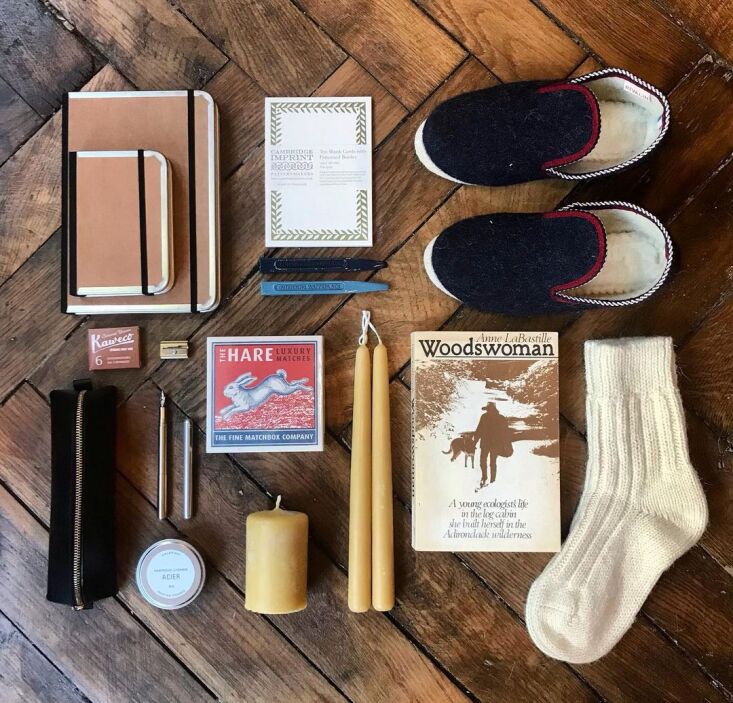 an assemblage of accessories for cozy indoor days: a bindewerk handmade noteboo 14