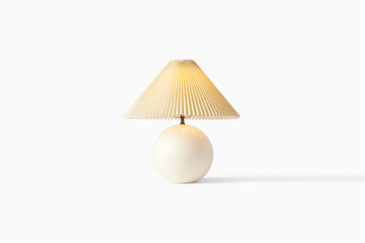 a similar small table lamp with pleated shade is the sarah sherman samuel metal 16