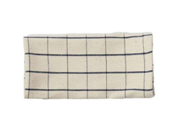 tpe cotton natural navy grid tea towel 17