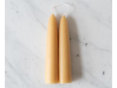 wide beeswax taper candles  