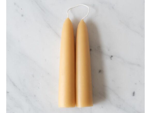 wide beeswax taper candles 8