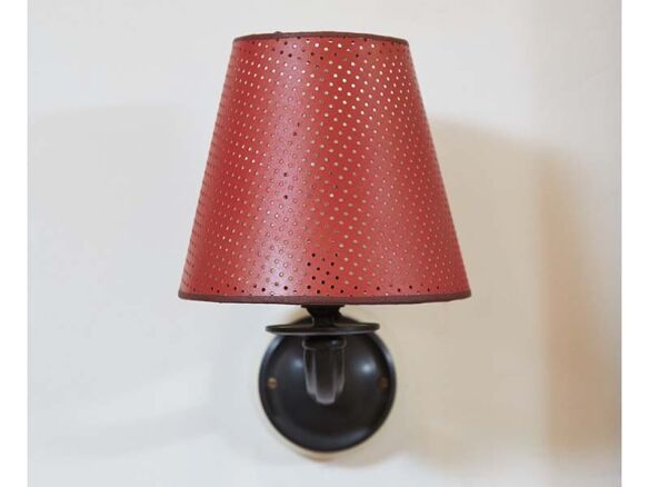 red perforated lampshade sconces 8