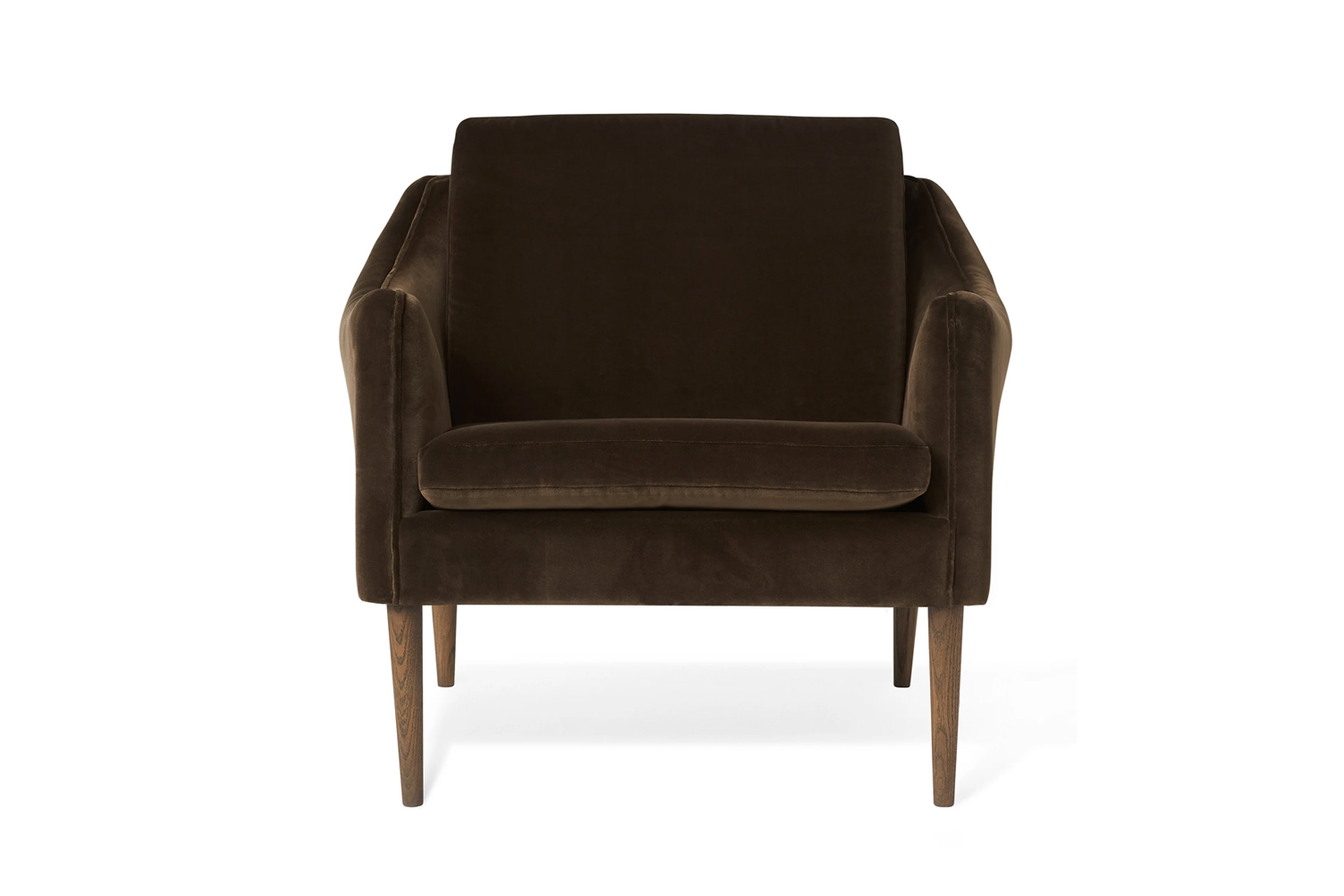 mr. olsen lounge chair by hans olsen for warm nordic in java brown velvet 19