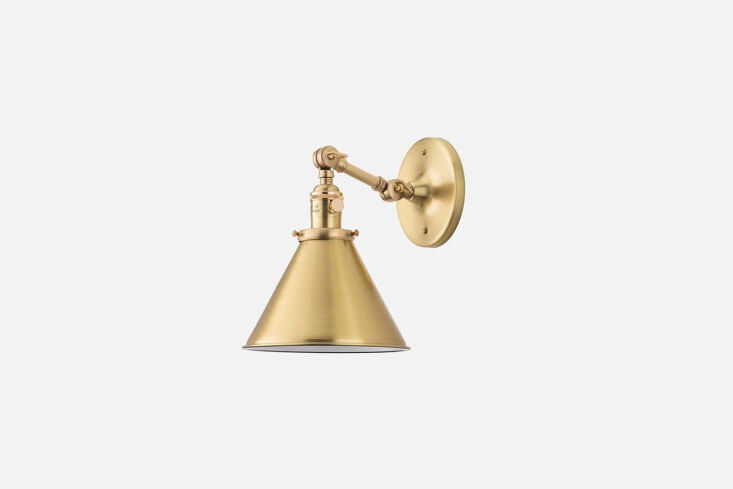 schoolhouse princeton mid sconce natural brass 17