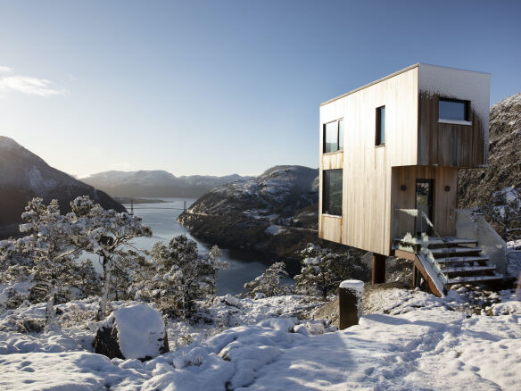 Cliffhanger Holiday VippFurnished Tiny Vacation Cabins on a Fjord in Norway portrait 3