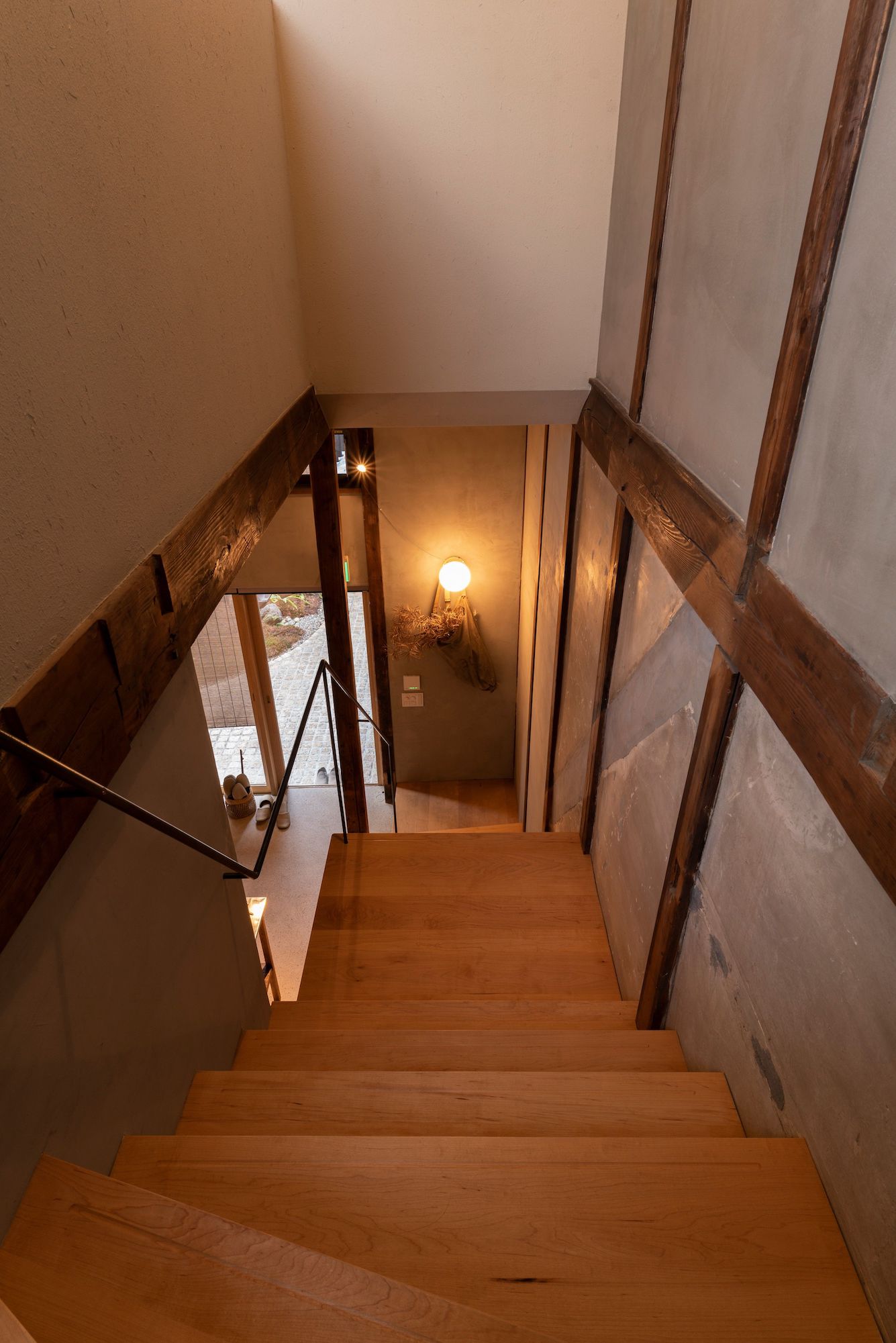 the existing stairs had such narrow treads and high risers that they were diffi 19