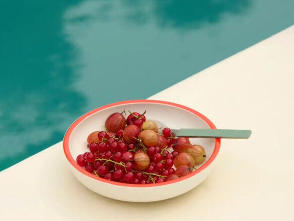 hay sobremesa serving bowl red  