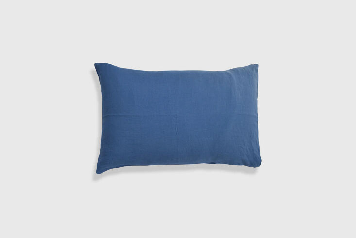 the linge particulier linen standard pillowcase in atlantic blue is \$60 each a 19