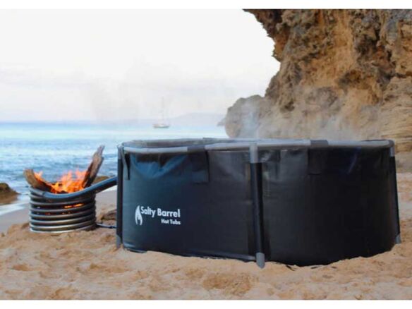 the salty barrel portable wood fired hot tub   1 584x438