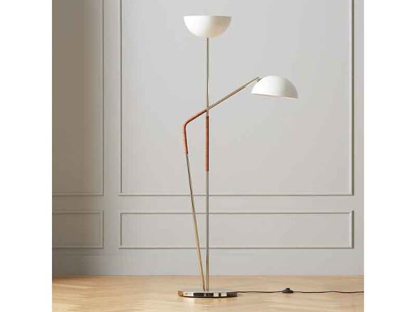 pavo champagne brass double floor lamp 8