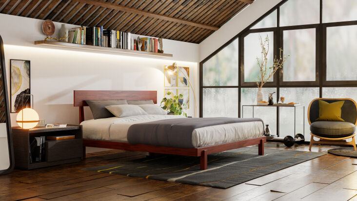 above: the alana platform bed is a midcentury design updated for modern mattres 12