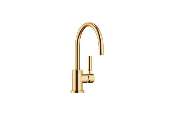 the dornbracht tara classic single lever mixer is available in brass for \$\2,8 12