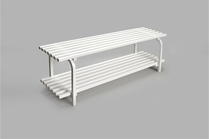 from swedish company essem design, the free standing sara shoe rack comes in a  12