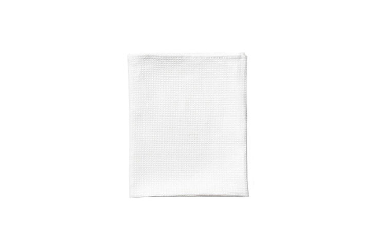 the fog linen work large linen waffle towel is \$88 from out & about on gar 11