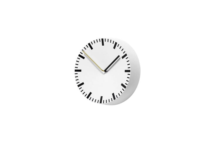 the hay analog clock in white is \$66.50 at hay. for more see our post trend al 17