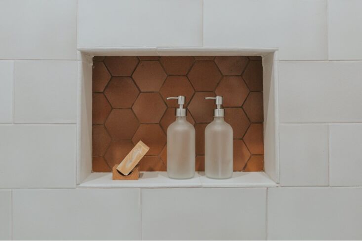 hexagonal tiles paired with rectangular tiles. other shapes offered at particul 13