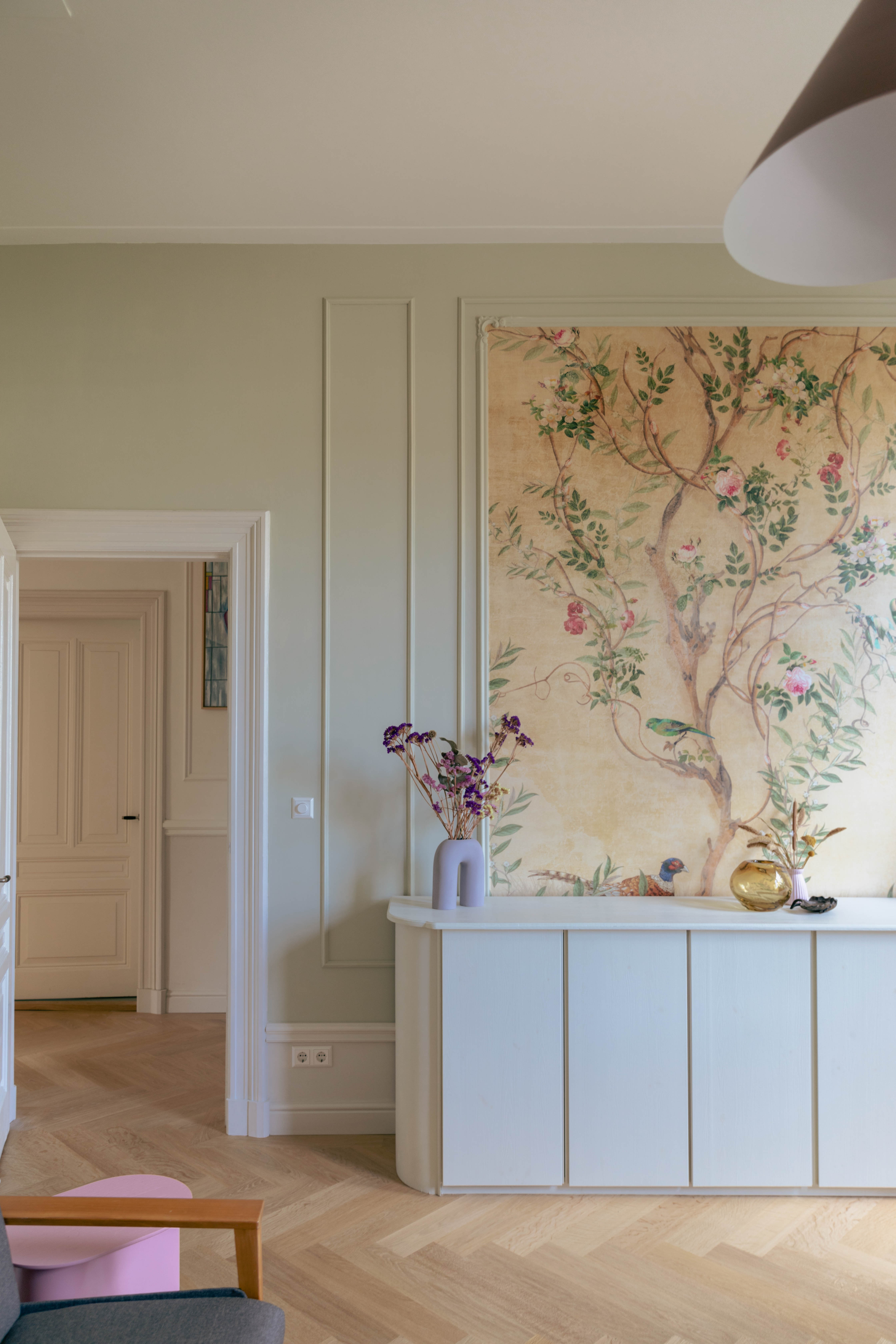 in the upstairs home office: a wallpaper mural from swedish source photowall ov 21