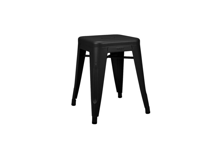 the small dining tolix stool h45 in matte black is \$\237 at finnish design sho 16
