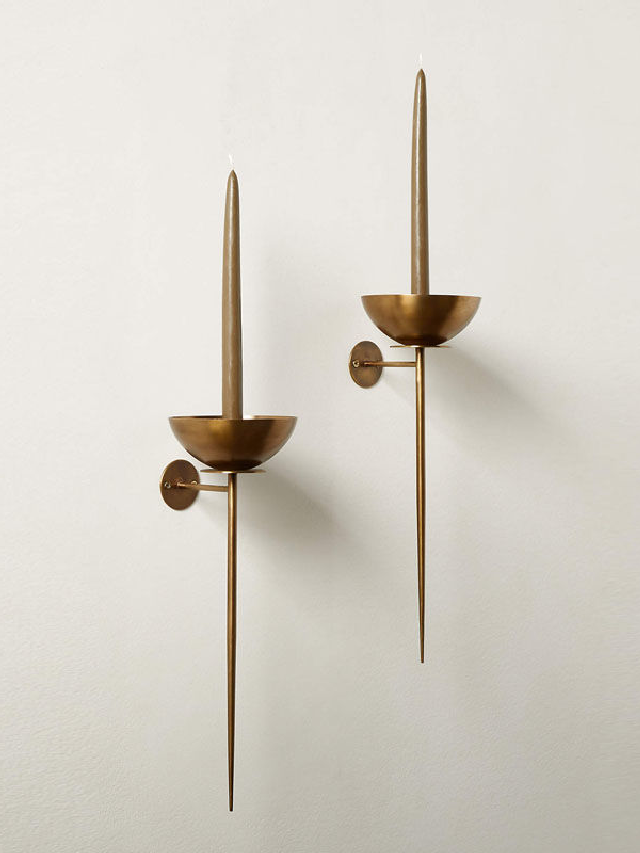 High/Low: Brass Candle Sconces for the Solstice Web Story