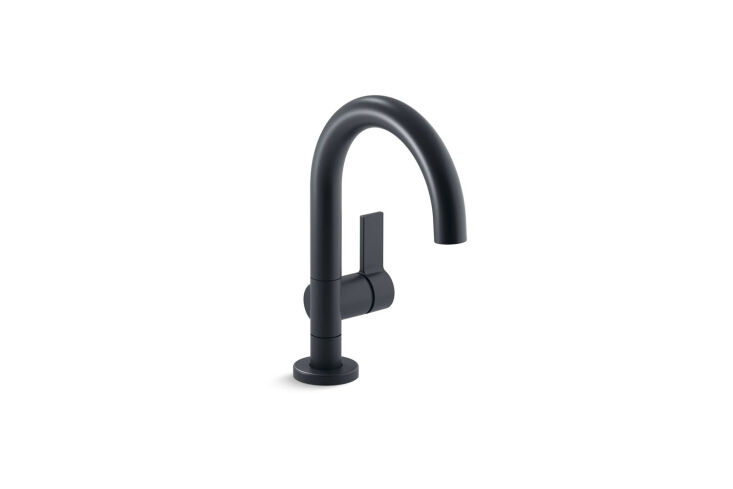 the kallista one bathroom faucet p\24409 00, shown in matte black, is \$83\2.50 19