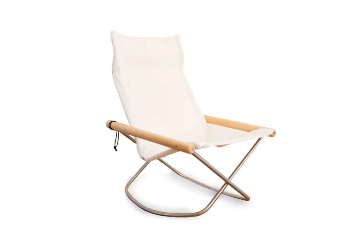 the classic ny rocking chair is made with a solid steel frame, beechwood handle 24