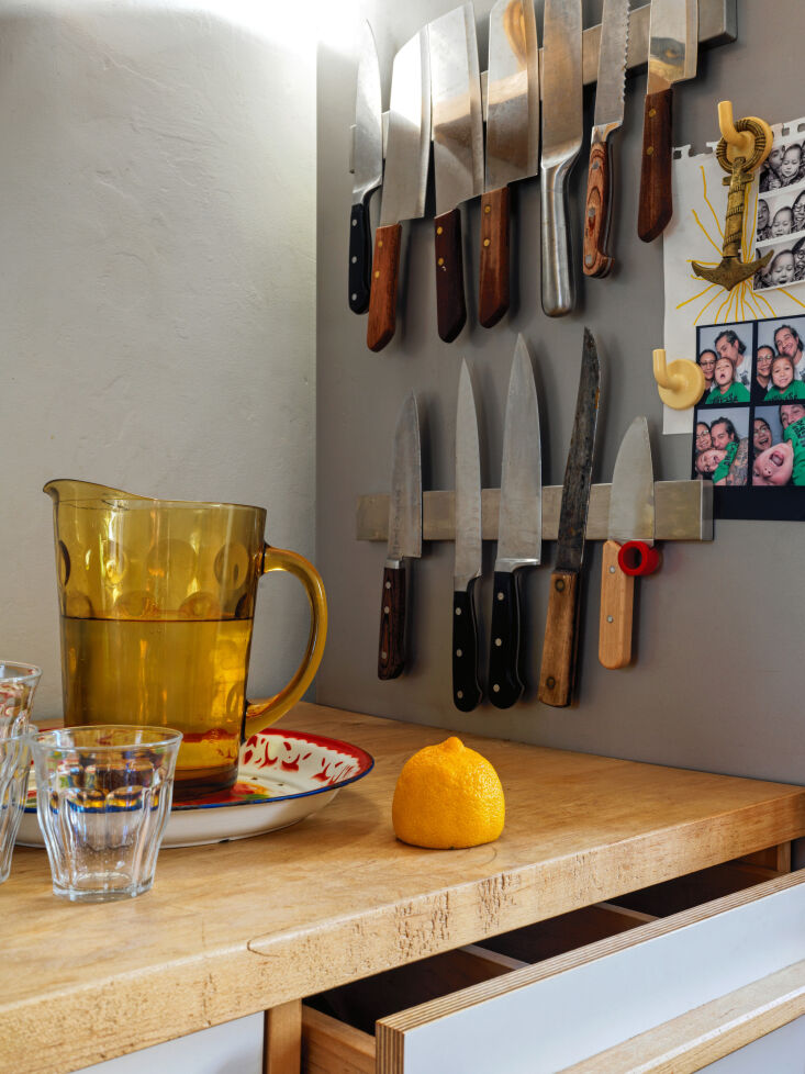 magnet knife holders both store and display their robust collection of kitchen  18