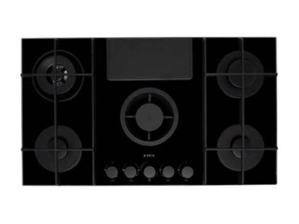 elica venting gas hob black 1  