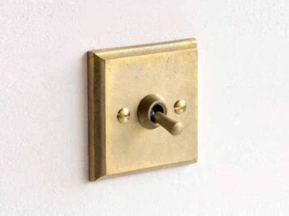 ihada brass light switches – small square. 8