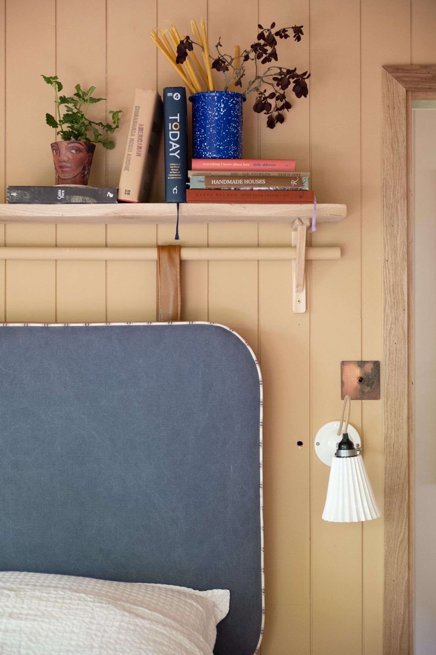 Hanging Upholstered Headboard Convertible for Twin or King-Size Bed