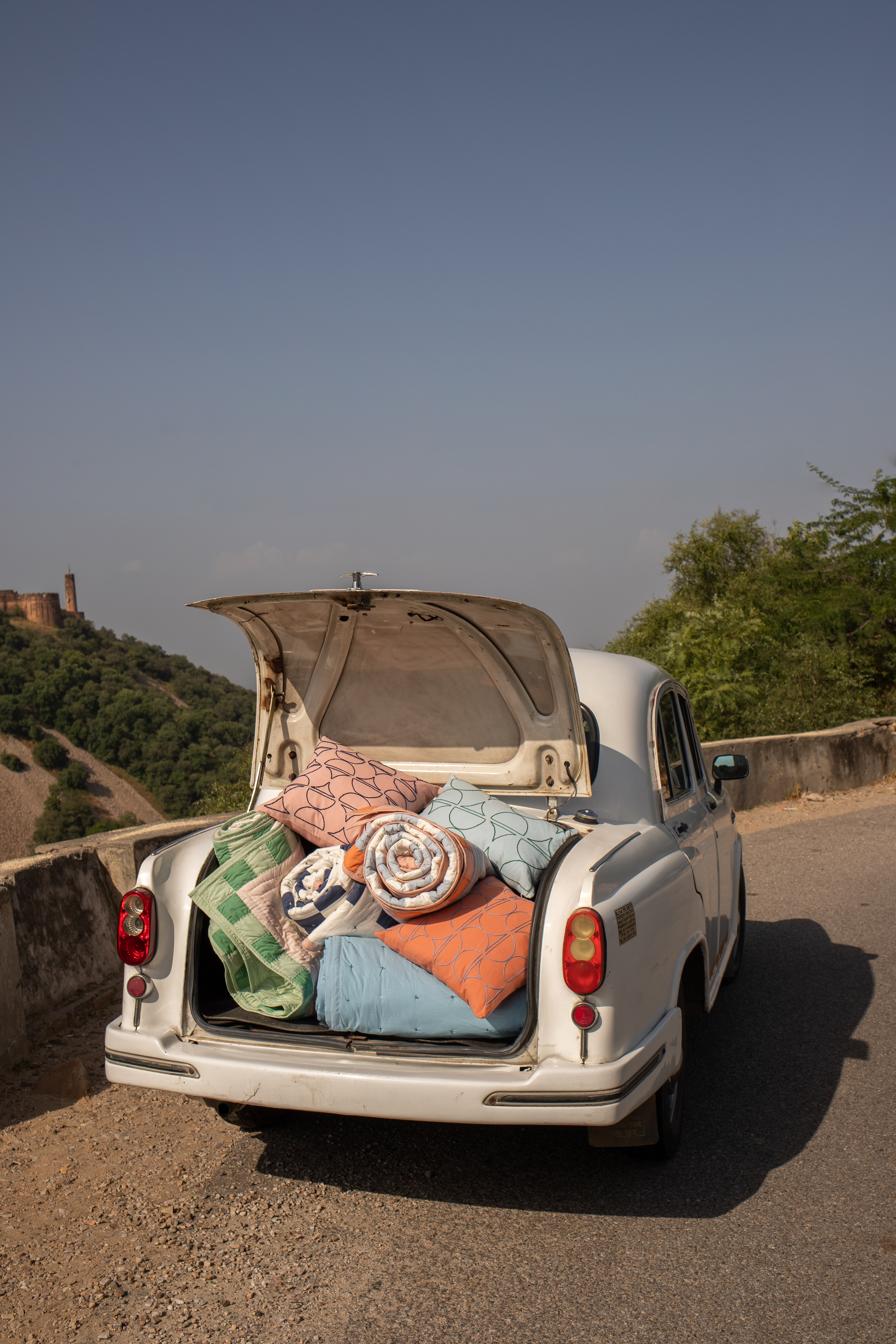 a sampling of the campbell collection quilts and cushions in a vintage ambassad 14