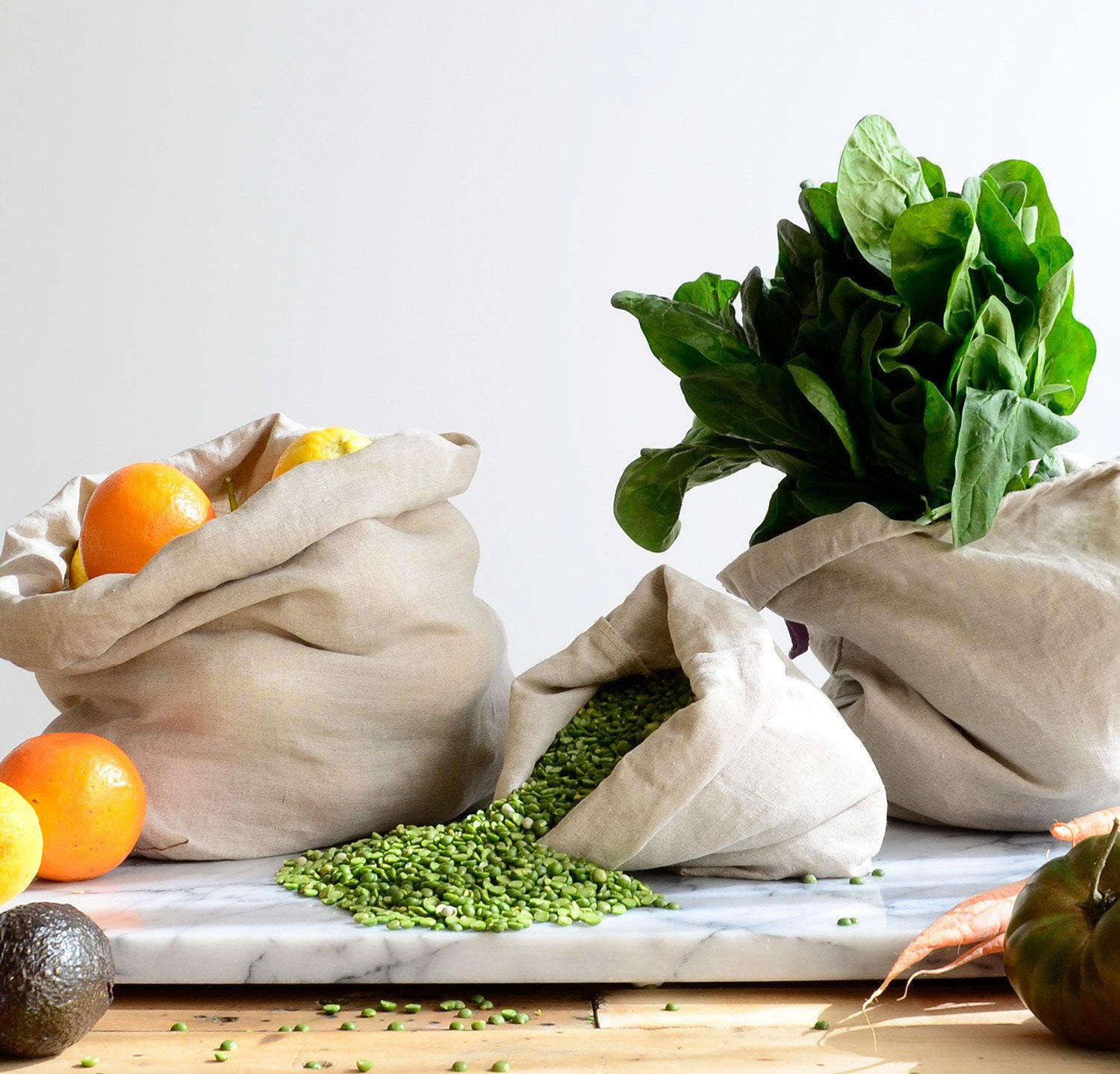 New Zero-Waste Produce Bags from Rough Linen - Remodelista