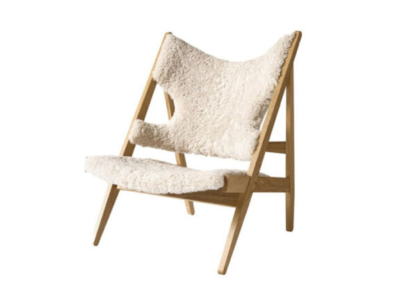 knitting chair, oak – nature sheepskin 8