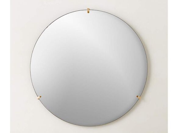 vidro convex brass round wall mirror 8