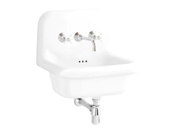 ceramic mounted small sink 8