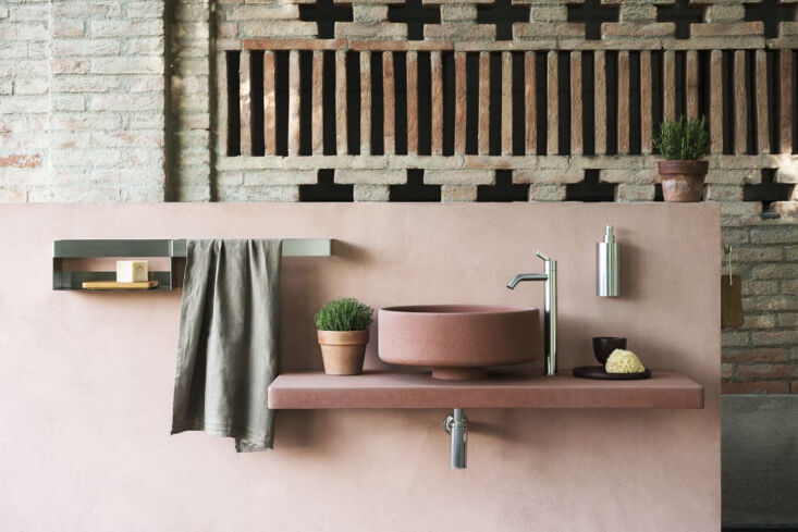 in a limited, early palette of options, the agape bjhon cemetoskin sink is desi 22