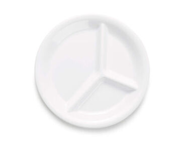 crate and barrel divided white outdoor melamine plate   1 376x282