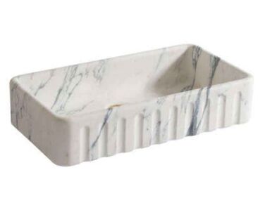 devol kitchens fluted tuscan farmhouse single arabescato marble sink   1 376x282