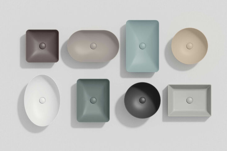 gsi washbasins are available in a wide range of shapes, fittings, and colors; c 25