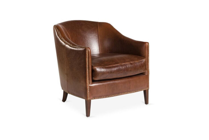 verona leather club chair saddle 5