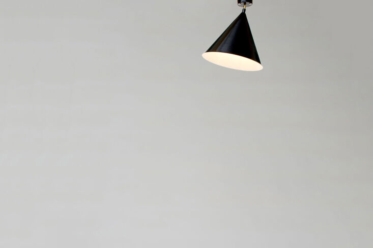 a similar ceiling lamp is the atelier areti cone and plate light fixture. 24