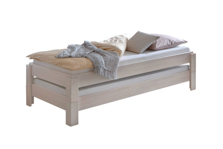 the hasena amigo stacking bed comes in white stained beech. 22