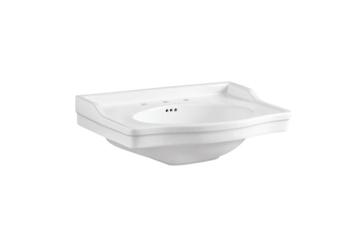 the kingston brass victorian 30 inch wide ceramic console sink is an option for 21