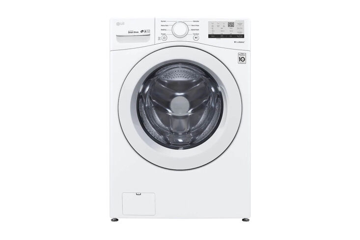 the entry level lg front load washer (wm3400cw) has a slightly smaller drum (4. 15