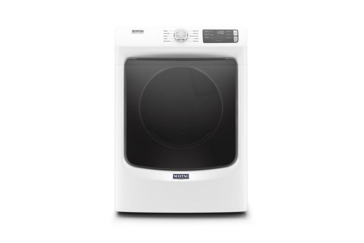 manufactured in ohio by whirlpool, the maytag front load electric dryer (ymed56 18